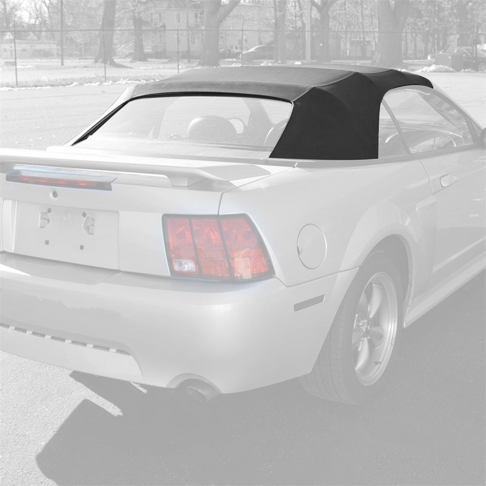 Convertible Soft Top Black Canvas Roof with Heated Glass Window Compatible with 1994-2004 Ford Mustang