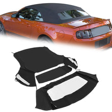 Black Convertible Soft Top Sailcloth Roof with Plastic Window Compatible with 1994-2004 Ford Mustang