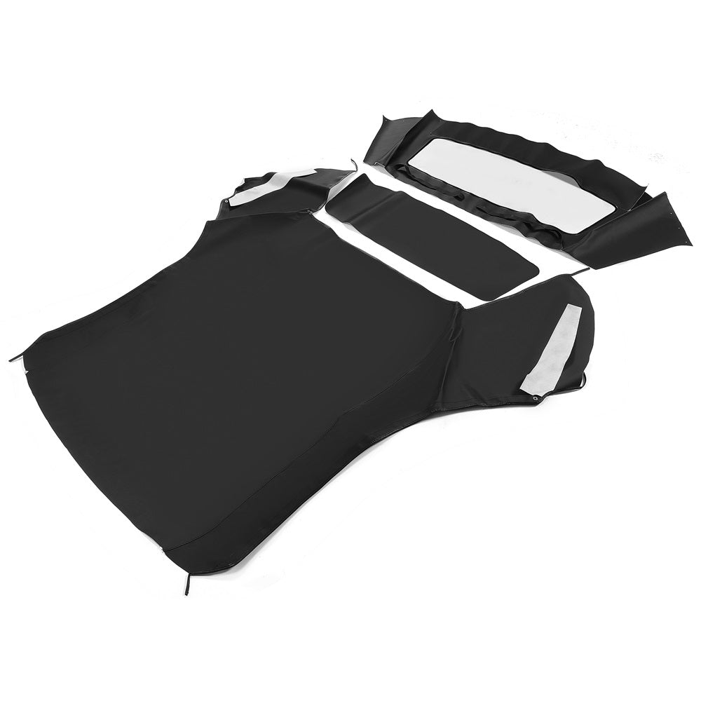 Black Convertible Soft Top Sailcloth Roof with Plastic Window Compatible with 1994-2004 Ford Mustang