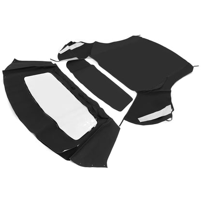 Black Convertible Soft Top Sailcloth Roof with Plastic Window Compatible with 1994-2004 Ford Mustang