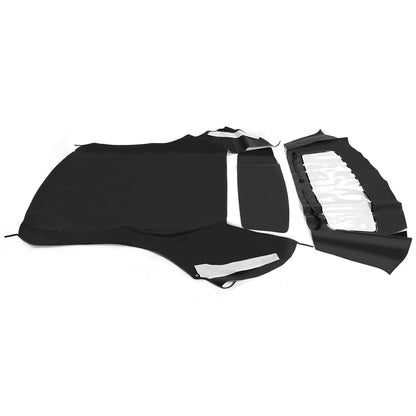 Black Convertible Soft Top Sailcloth Roof with Plastic Window Compatible with 1994-2004 Ford Mustang