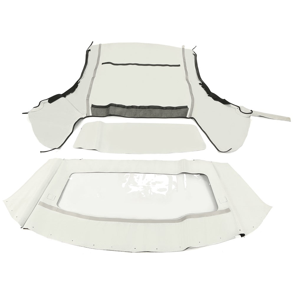 Black Convertible Soft Top Sailcloth Roof with Plastic Window Compatible with 1994-2004 Ford Mustang