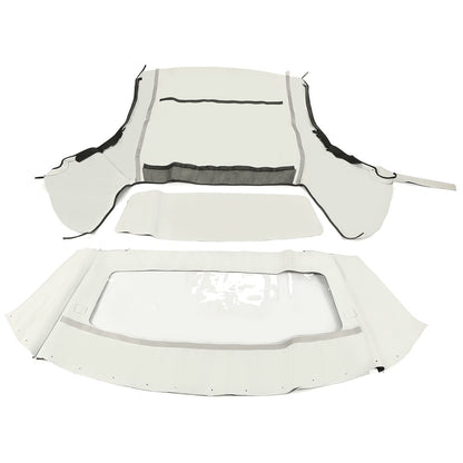 Black Convertible Soft Top Sailcloth Roof with Plastic Window Compatible with 1994-2004 Ford Mustang