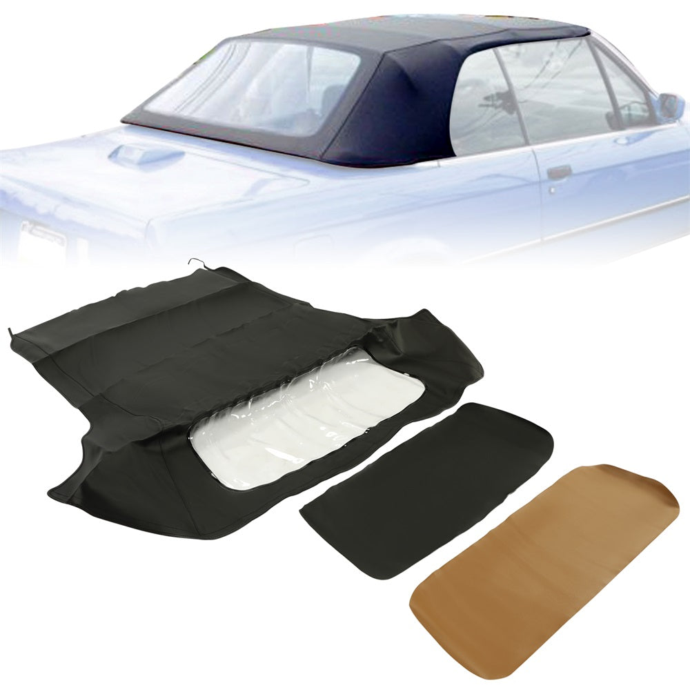 Convertible Soft Top With Plastic Window Canvas Replacement Compatible with BMW 1986-1993 3-Series E30 318i 325i M3