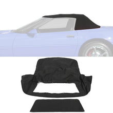 Black Soft Top With Plastic Window For 1986-1993 Chevrolet Corvette Convertible