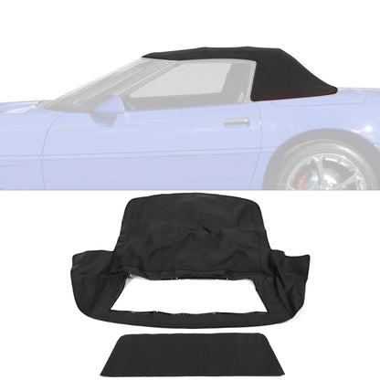 Black Soft Top With Plastic Window For 1986-1993 Chevrolet Corvette Convertible