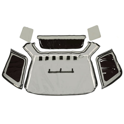 Convertible Soft Top Canvas Roof with Plastic Window Compatible with 1998-2002 Isuzu Amigo/Rodeo (Black)