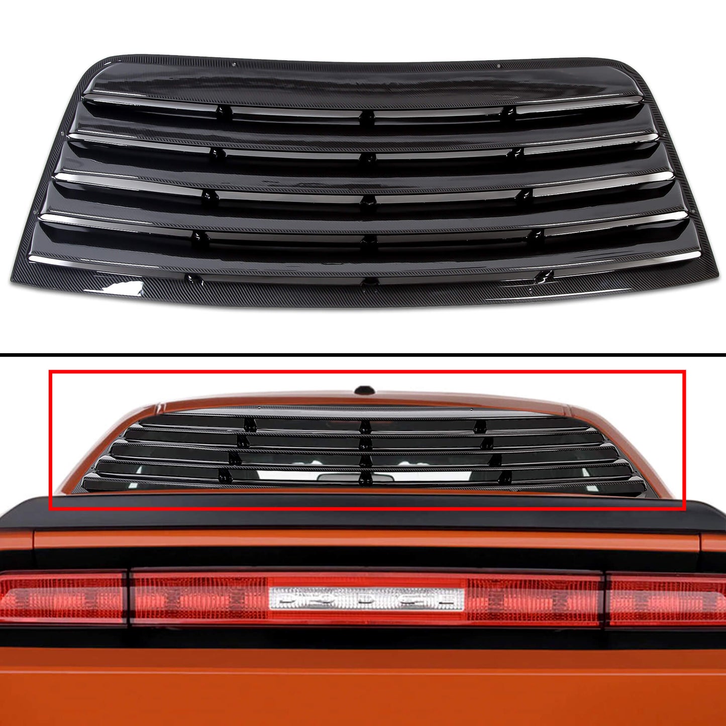 Window Scoop Louver Sun Shade Cover For 2008-2019 Challenger Carbon Style