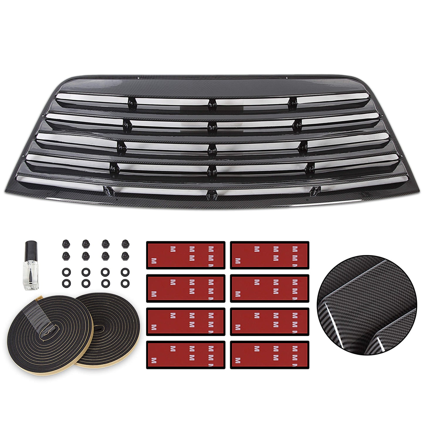 Window Scoop Louver Sun Shade Cover For 2008-2019 Challenger Carbon Style