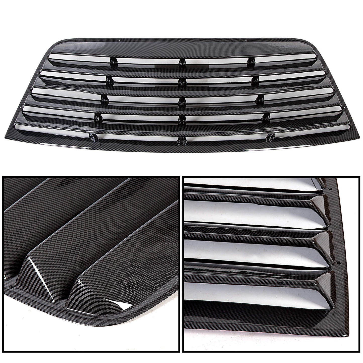 Window Scoop Louver Sun Shade Cover For 2008-2019 Challenger Carbon Style