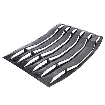 Rear Window Louver Cover Vent Sun Shade Compatible with 2011-2021 Dodge Charger - Carbon Fiber Painted