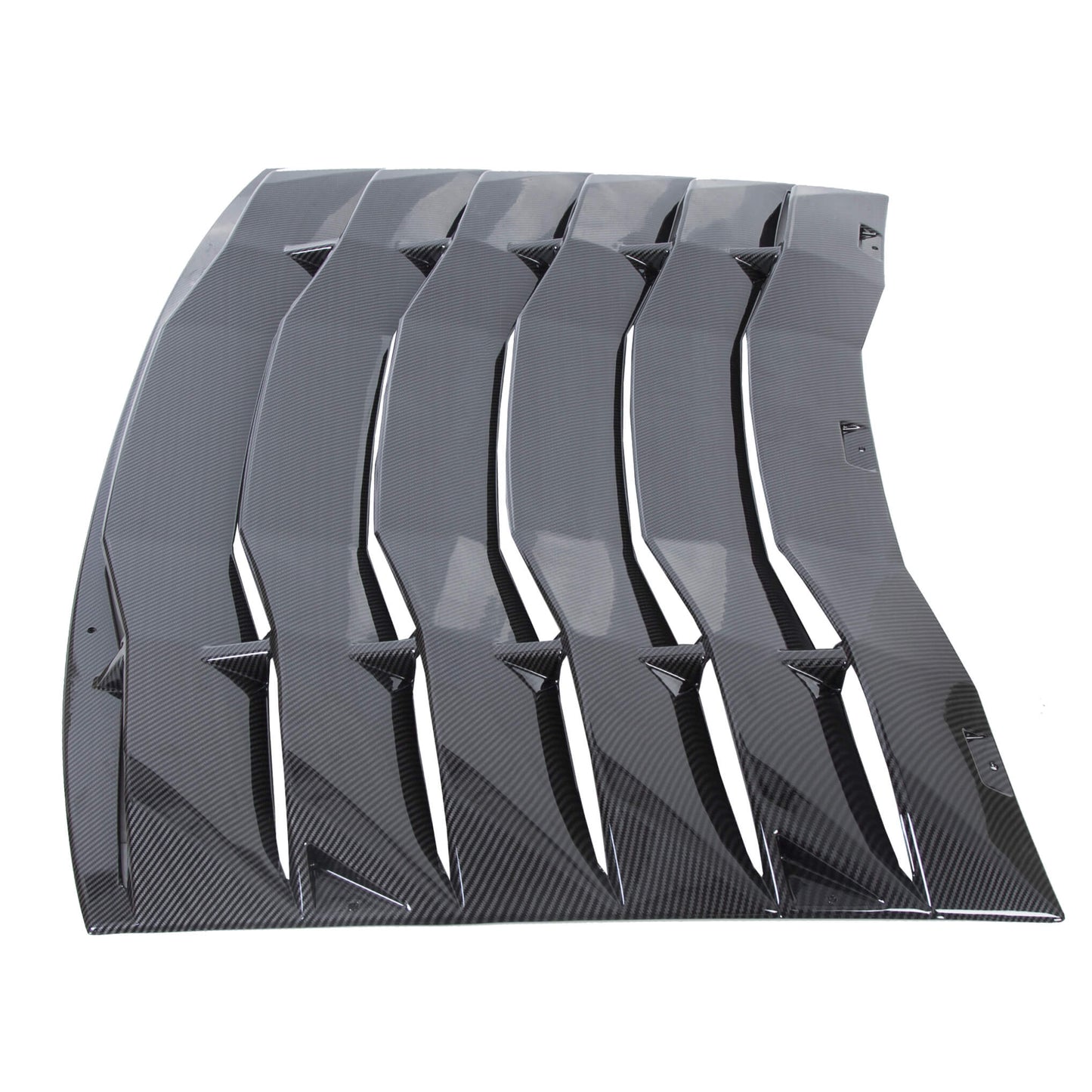Rear Window Louver Cover Vent Sun Shade Compatible with 2011-2021 Dodge Charger - Carbon Fiber Painted