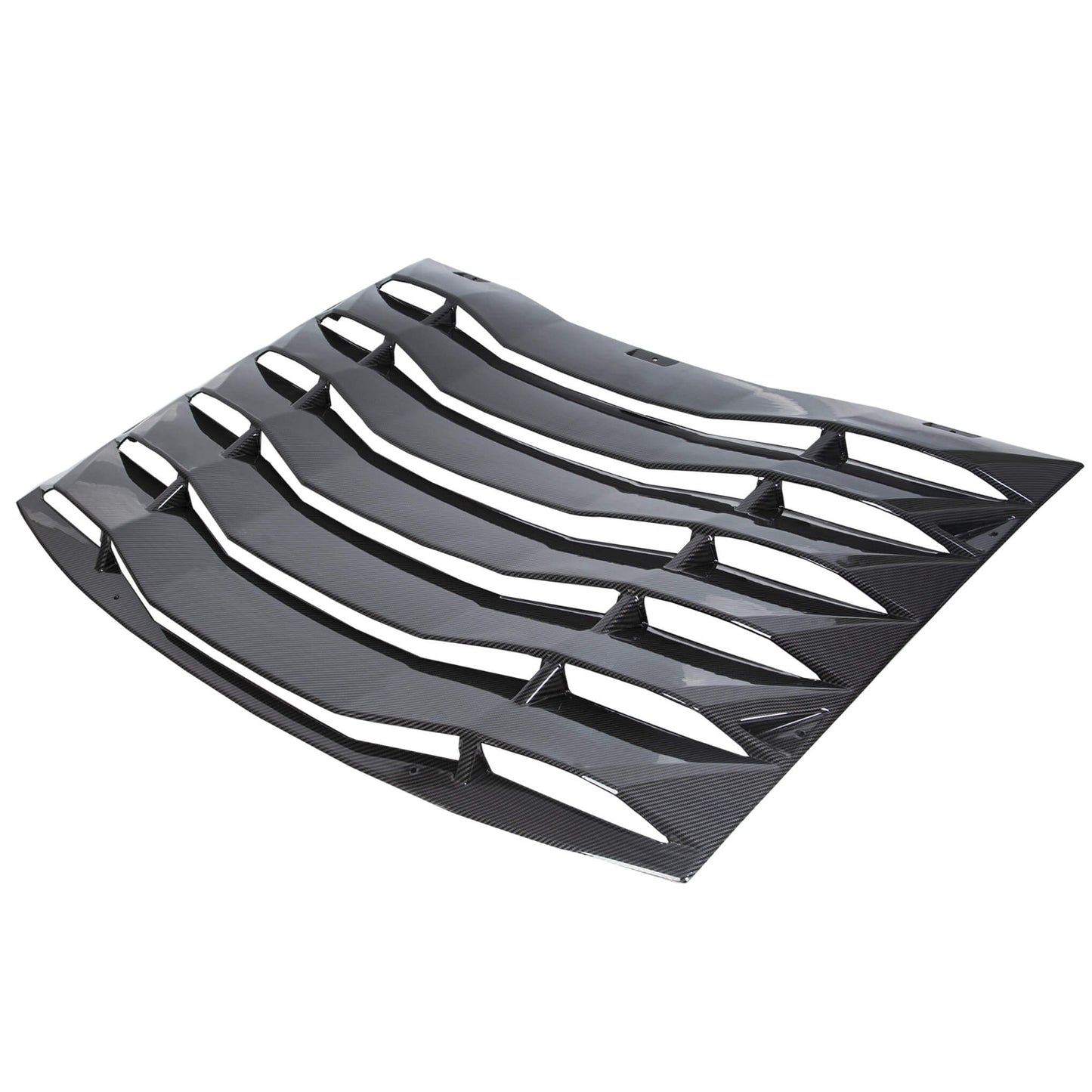 Rear Window Louver Cover Vent Sun Shade Compatible with 2011-2021 Dodge Charger - Carbon Fiber Painted