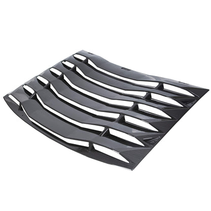 Rear Window Louver Cover Vent Sun Shade Compatible with 2011-2021 Dodge Charger - Carbon Fiber Painted