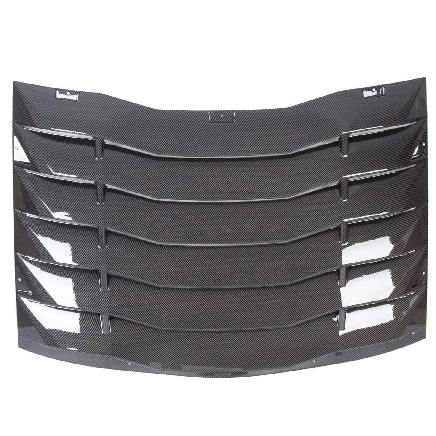 Rear Window Louver Cover Vent Sun Shade Compatible with 2011-2021 Dodge Charger - Carbon Fiber Painted