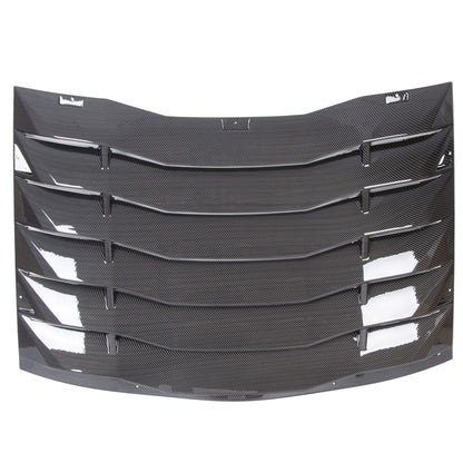 Rear Window Louver Cover Vent Sun Shade Compatible with 2011-2021 Dodge Charger - Carbon Fiber Painted