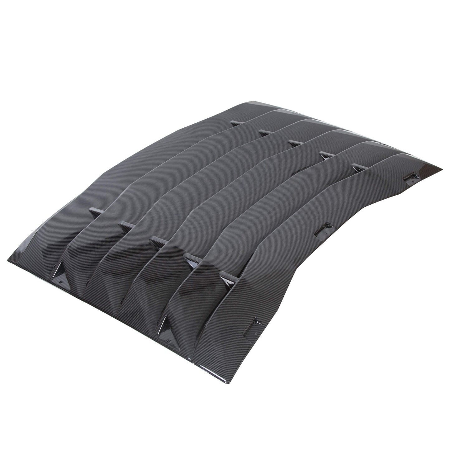 Rear Window Louver Cover Vent Sun Shade Compatible with 2011-2021 Dodge Charger - Carbon Fiber Painted