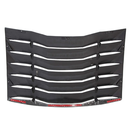 Rear Window Louver Cover Vent Sun Shade Compatible with 2011-2021 Dodge Charger - Carbon Fiber Painted