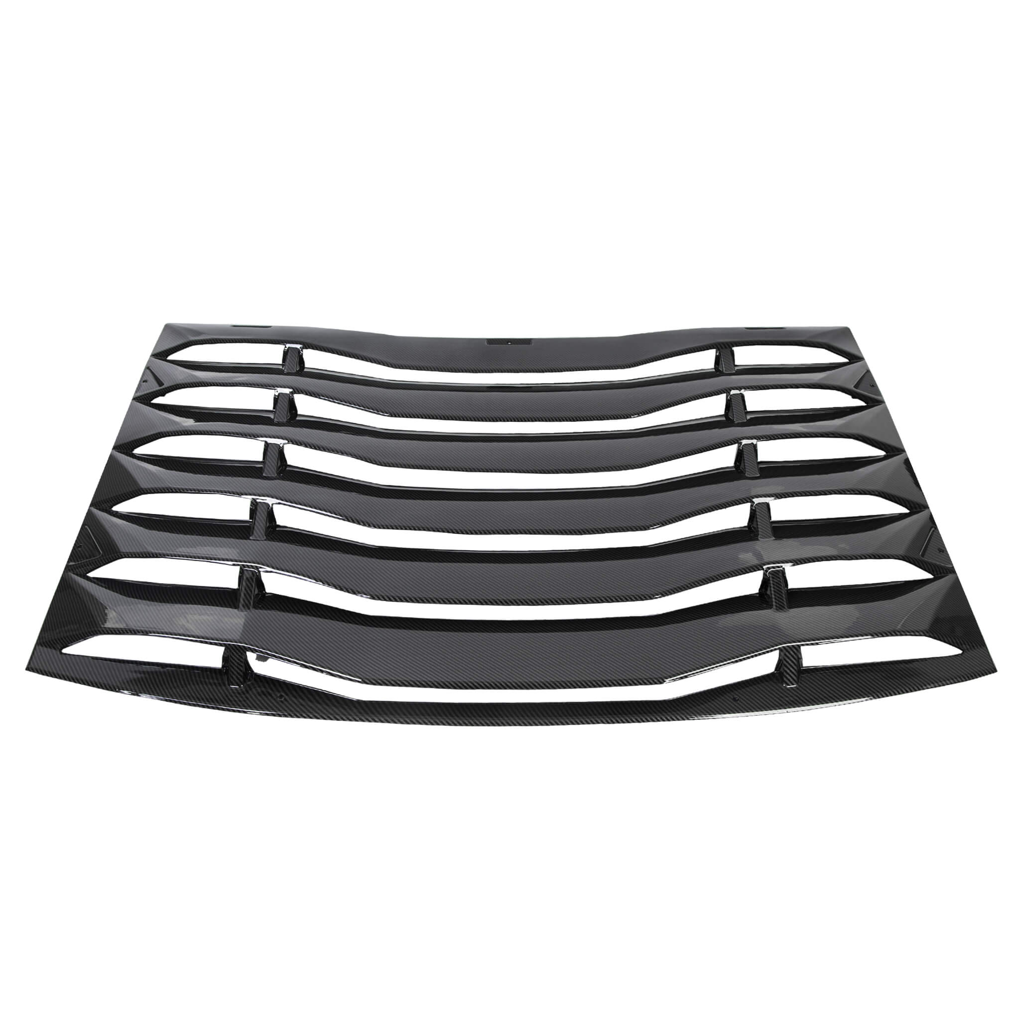 Rear Window Louver Cover Vent Sun Shade Compatible with 2011-2021 Dodge Charger - Carbon Fiber Painted