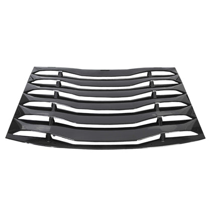 Rear Window Louver Cover Vent Sun Shade Compatible with 2011-2021 Dodge Charger - Carbon Fiber Painted