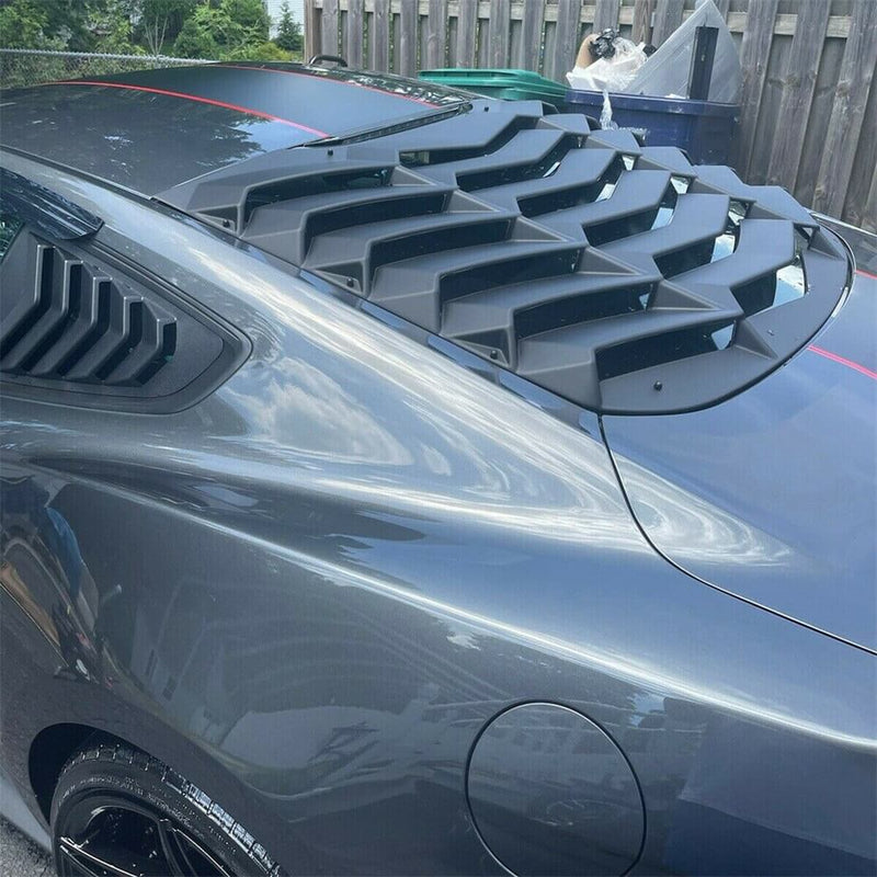 YIKATOO® Rear Window Louver Cover Sun Shade - ABS Fits 2015-2021 2019 2018 Ford Mustang