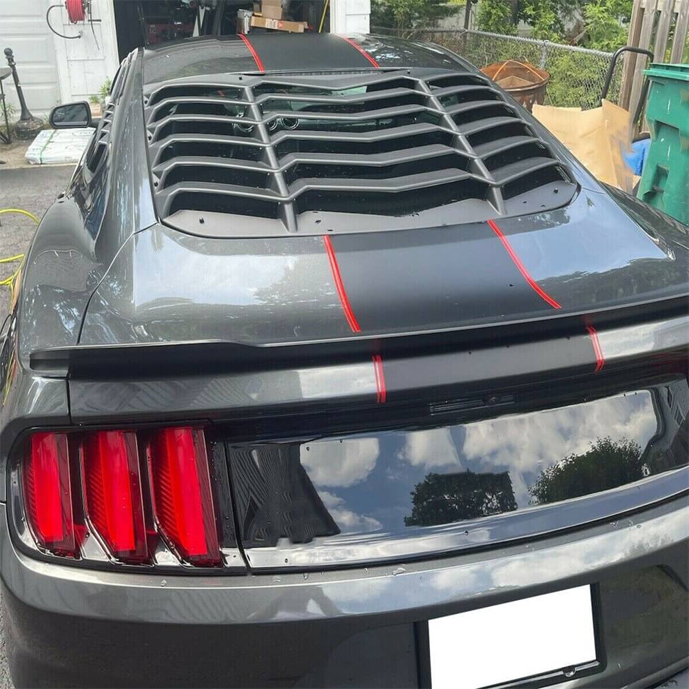 Rear Window Louver Cover Sun Shade - ABS Fits 2015-2021 2019 2018 Ford Mustang