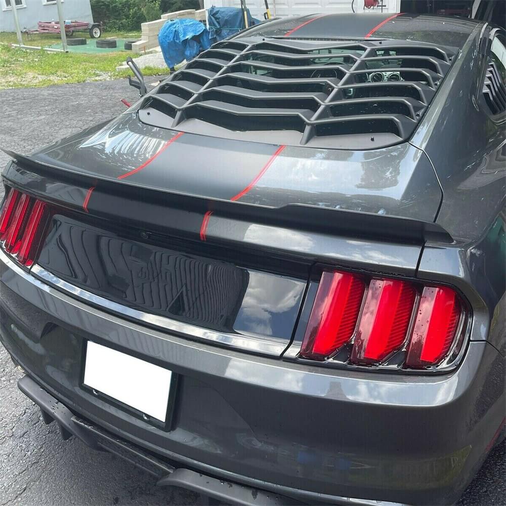 Rear Window Louver Cover Sun Shade - ABS Fits 2015-2021 2019 2018 Ford Mustang