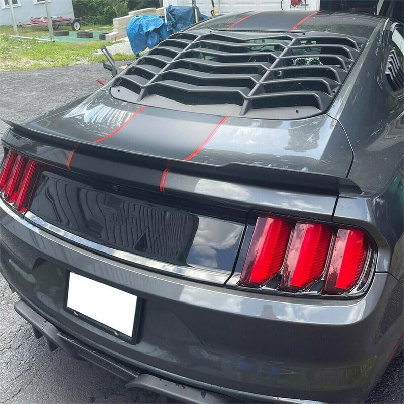 YIKATOO® Rear Window Louver Cover Sun Shade - ABS Fits 2015-2021 2019 2018 Ford Mustang