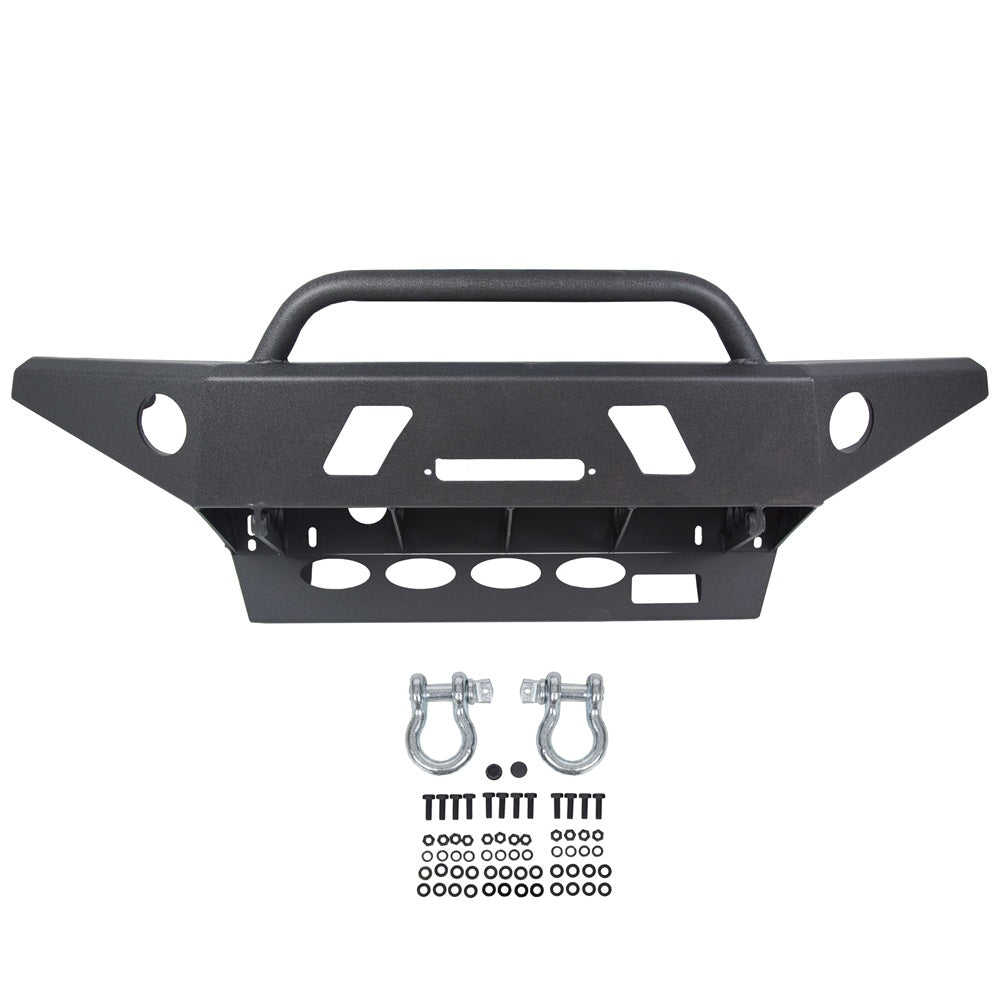 New Front Bumper Guard W/ Winch Ready LED Hole D-Rings Offroad Steel for 2005-2015 Toyota Tacoma pick up only