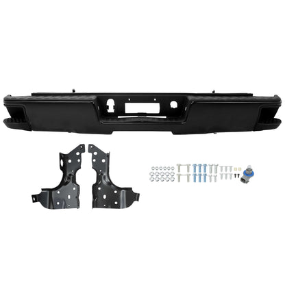 Rear Step Bumper for 2014 - 2018 Chevy Silverado & GMC Sierra 1500,Assembly Black