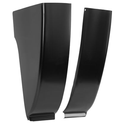 Pair of Cab Corners Black Steel FOR 1973-1987 Chevy & GMC C1500 2500 R1500 2500