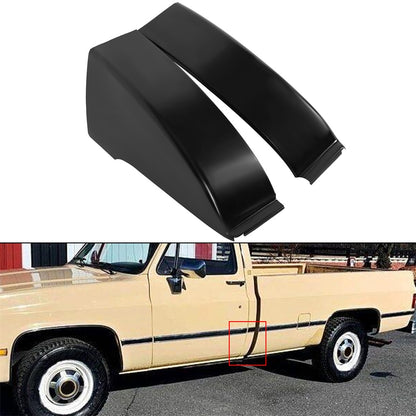 Pair of Cab Corners Black Steel FOR 1973-1987 Chevy & GMC C1500 2500 R1500 2500