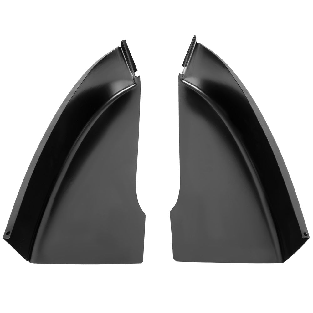 Pair of Cab Corners Black Steel FOR 1973-1987 Chevy & GMC C1500 2500 R1500 2500
