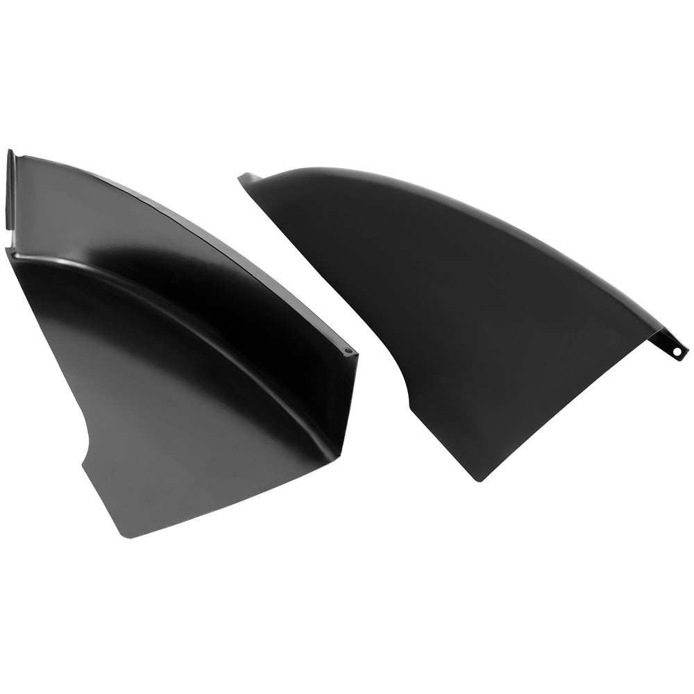 Pair of Cab Corners Black Steel FOR 1973-1987 Chevy & GMC C1500 2500 R1500 2500