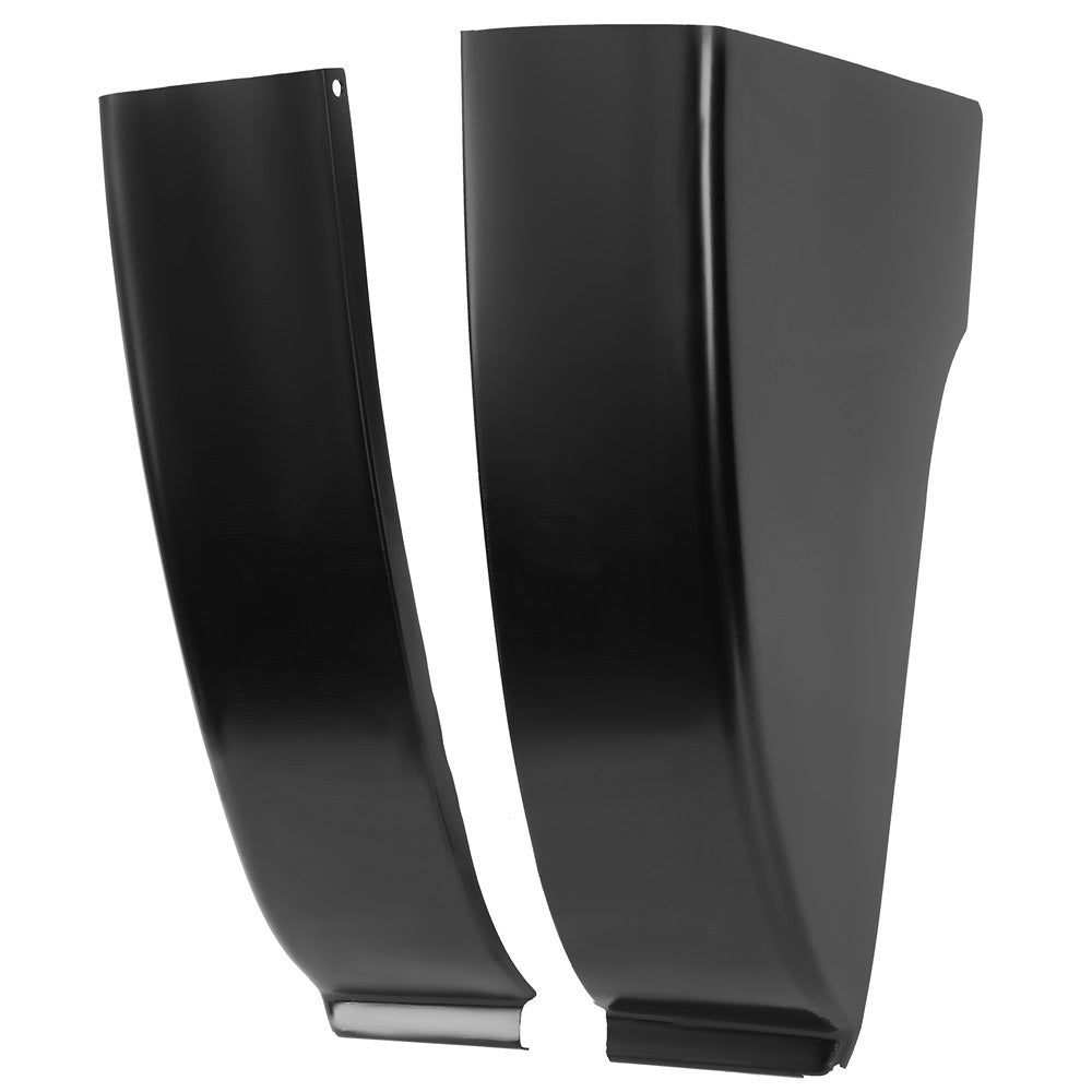 Pair of Cab Corners Black Steel FOR 1973-1987 Chevy & GMC C1500 2500 R1500 2500