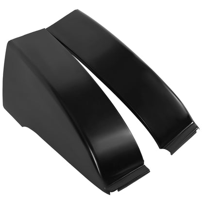 Pair of Cab Corners Black Steel FOR 1973-1987 Chevy & GMC C1500 2500 R1500 2500