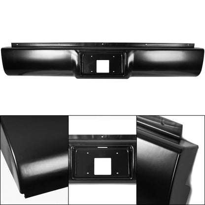 Roll Pan Rollpan Bumper w/License Plate Box Compatible with 88-98 Chevy Silverado Sierra C1500 2500 3500