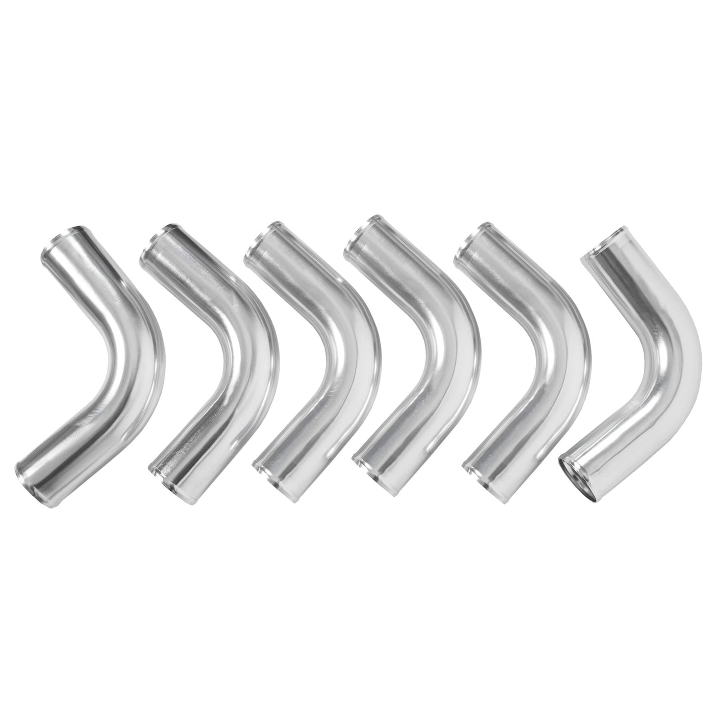 Universal Aluminum 2.5 Inches Chrome Intercooler Turbo Piping Pipe Kit+BLACK Hose Kits