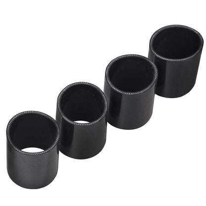 Universal Aluminum 2.5 Inches Chrome Intercooler Turbo Piping Pipe Kit+BLACK Hose Kits