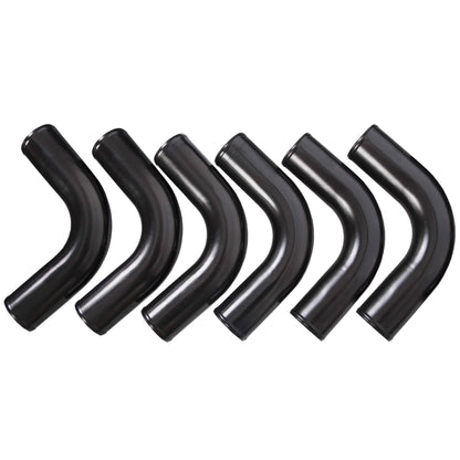 12 Piece 2.5 Inches Intercooler Black Piping Kit +T-Bolt Clamps +Blk Silicone Couplers