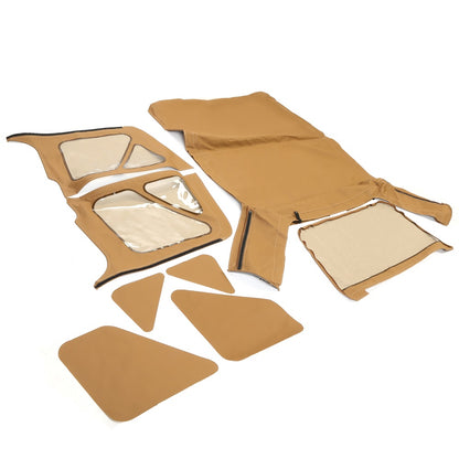 Soft top Replacement, 1997-2006, Tinted Windows, Spice Leather For Jeep Wrangler TJ