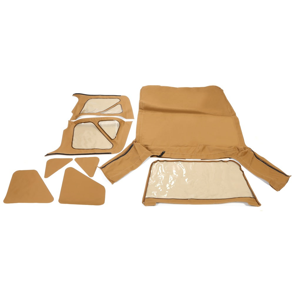 Soft top Replacement, 1997-2006, Tinted Windows, Spice Leather For Jeep Wrangler TJ