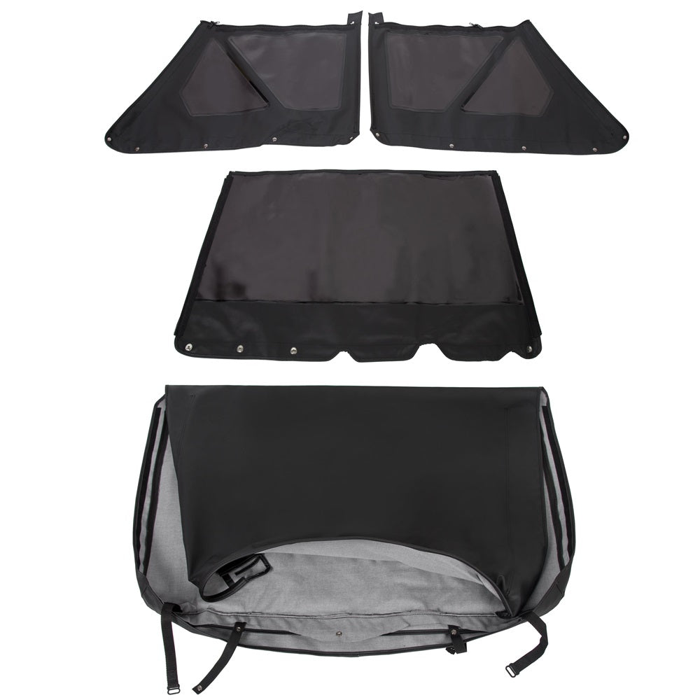 Replacement Soft Top with Rear Tinted Windows Black For 1986-1994 Suzuki Samurai