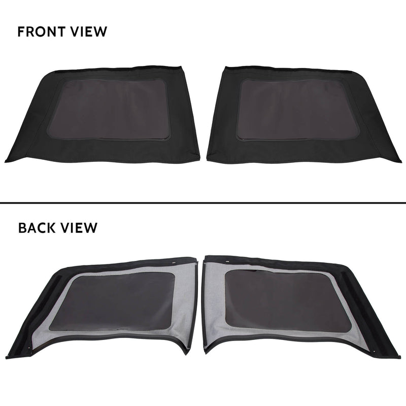 YIKATOO® Replacement Soft Top Tint Windows for 2007-2009 Jeep Wrangler Unlimited 4 Door