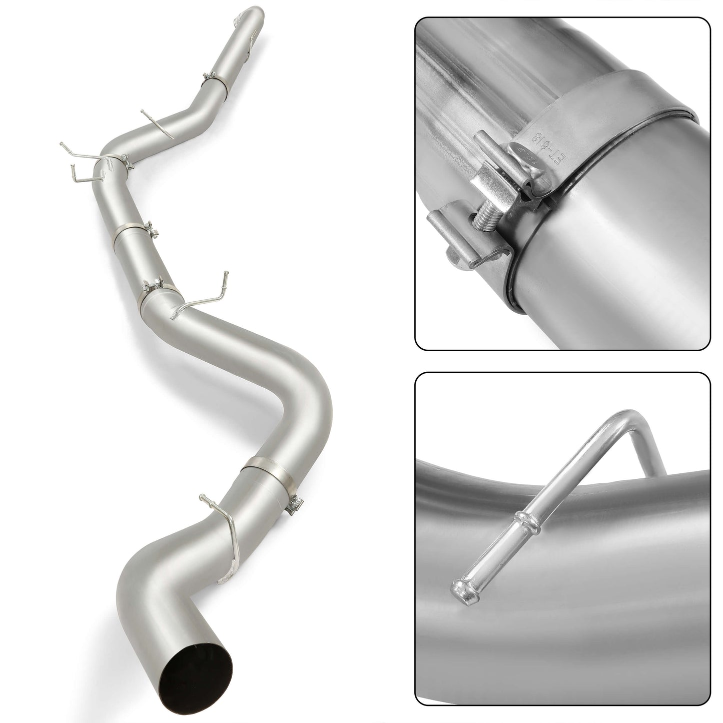 5 Inches Downpipe Back Exhaust System for 01-07 GMC/Chevy Pickup Truck with LB7 / LBZ Duramax 6.6L Engine