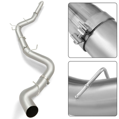 5 Inches Downpipe Back Exhaust System for 01-07 GMC/Chevy Pickup Truck with LB7 / LBZ Duramax 6.6L Engine