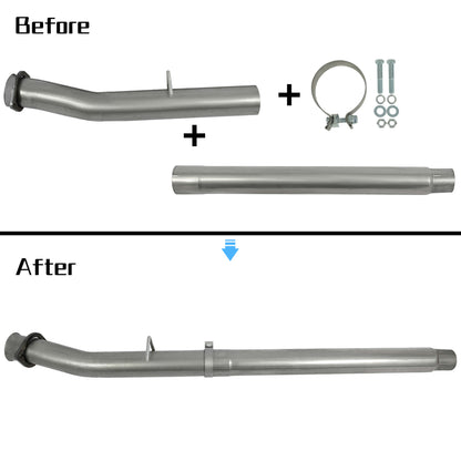 4inches Race Exhaust Muffler Pipes Stainless Steel For 08-10 Ford F250 F450 6.4L