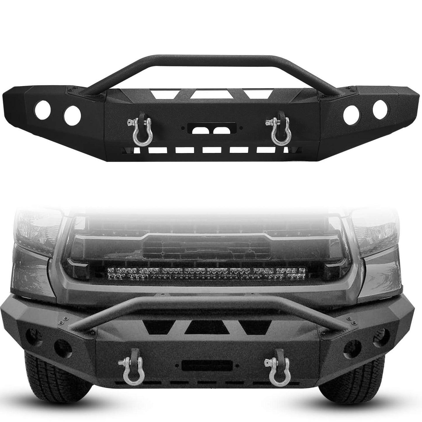 Offroad Style Front Bumper for 2014-2020 Toyota Tundra,Winch Ready