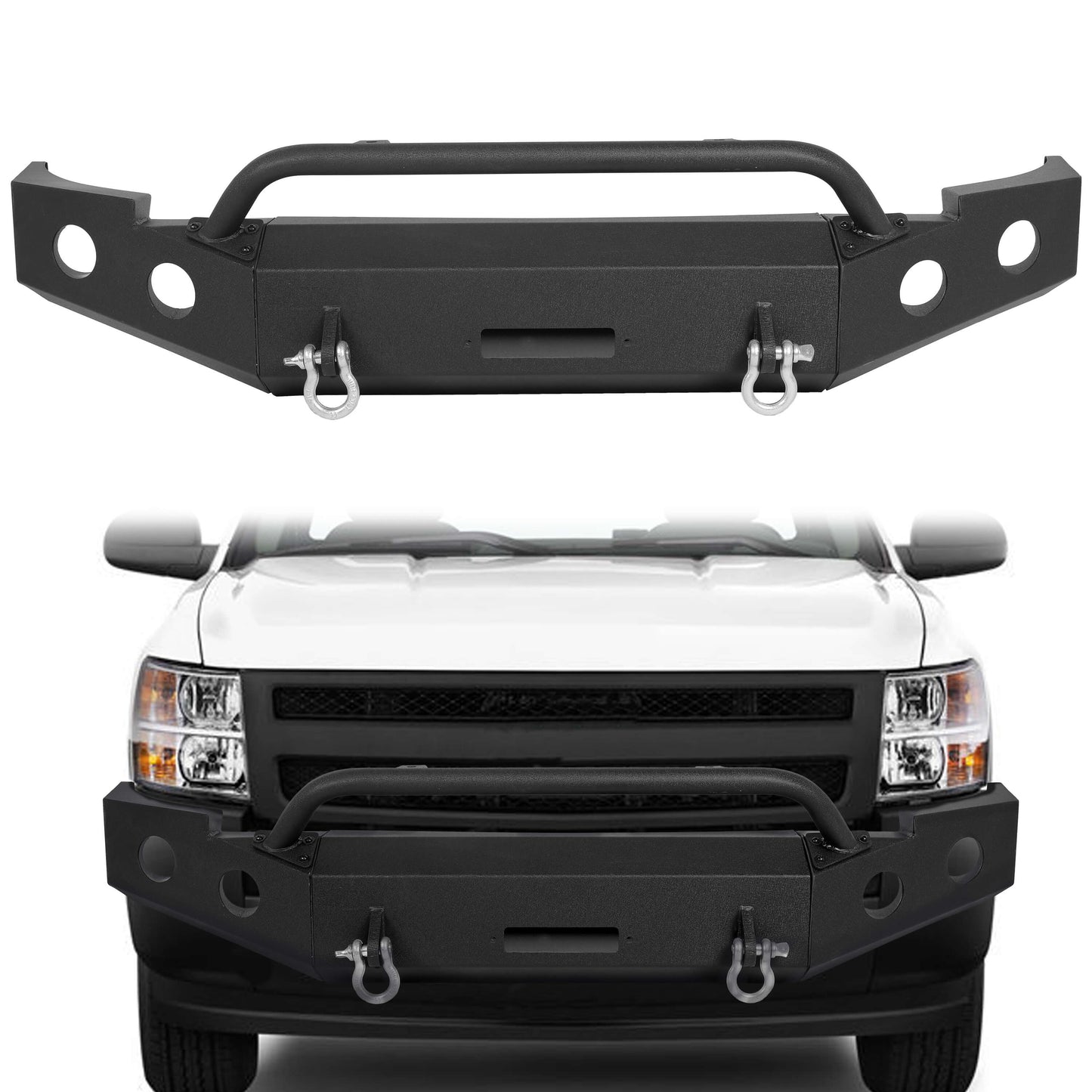 Modular Front Bumper for 2007-2013 Chevy Silverado 1500,3-Piece