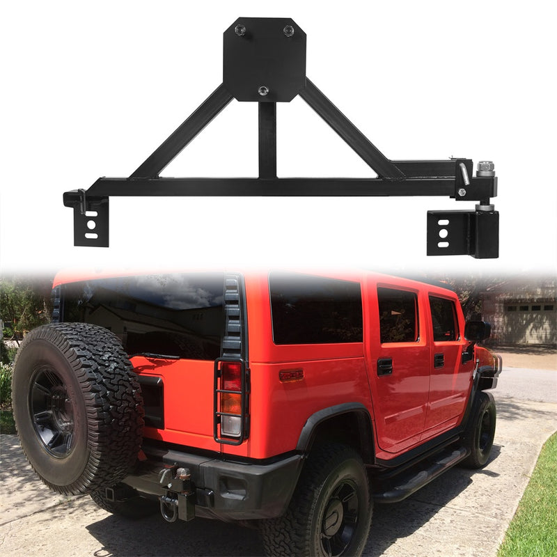 YIKATOO® Tire Carrier Mount w/Drop Down Option Compatible with All Hummer H2 Black
